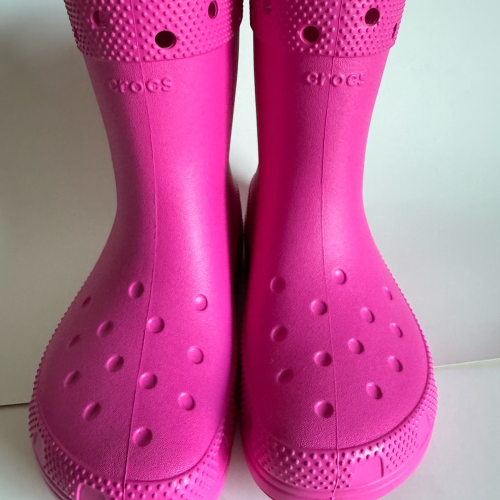 CROCS Kids Fuchsia Rain Boots - Picture 2 of 3